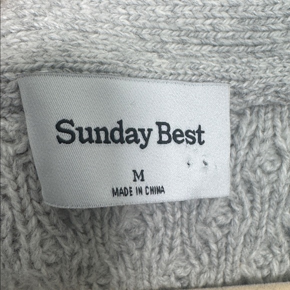 Aritzia Light Blue Cable Knit Button-Up Cardigan - Picture 6 of 6